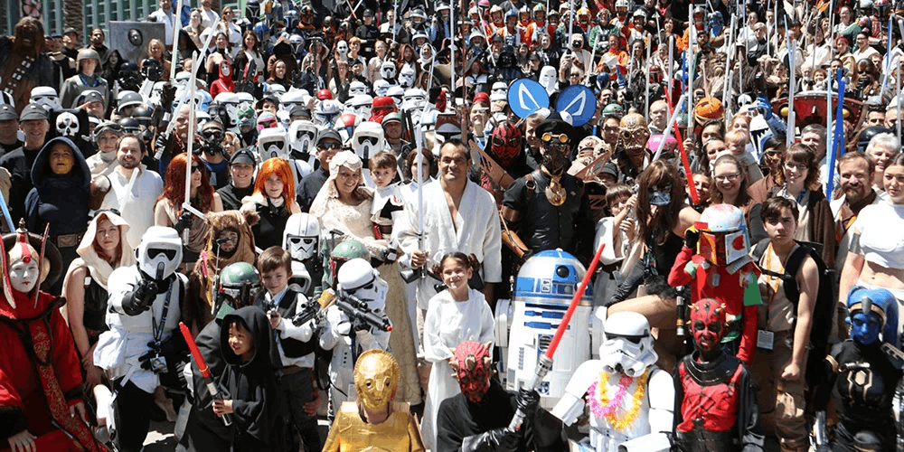 Star Wars fans celebrating May 4th